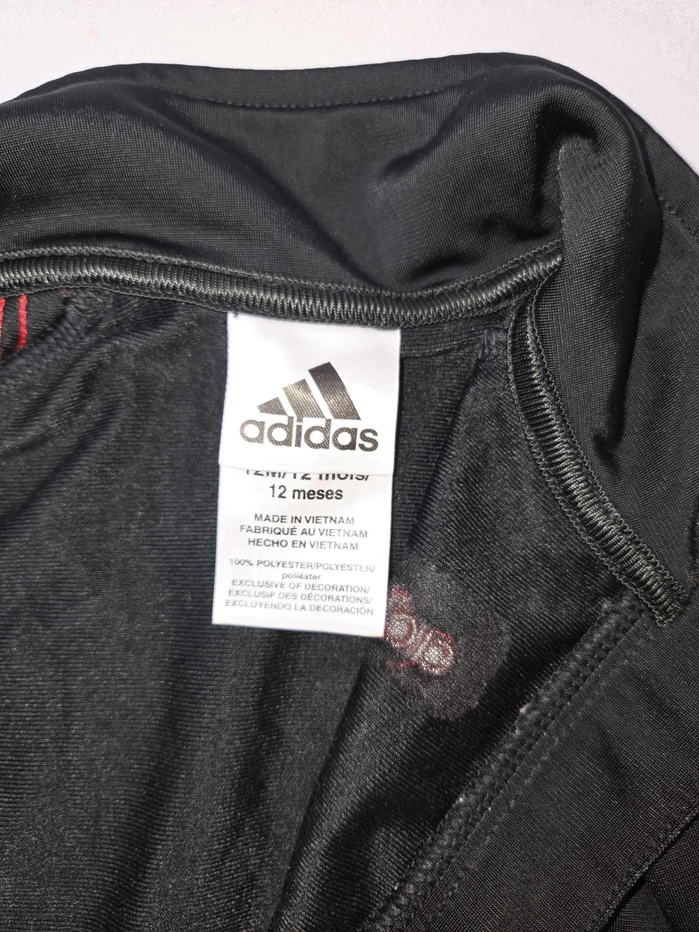 adidas Black Jacket with Red Accents
